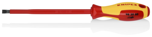 SL8.0x1.2 slotted VDE screwdriver, blade length 175 mm, L-295 mm, dielectric, 2-component handle