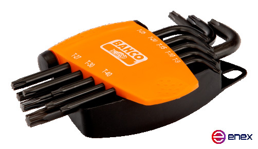 Набор шестигранных Г-образных ключей под винты TORX T9 - T40, 8 шт