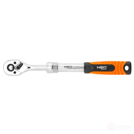 Telescopic ratchet wrench, 1/2", 305-445 mm