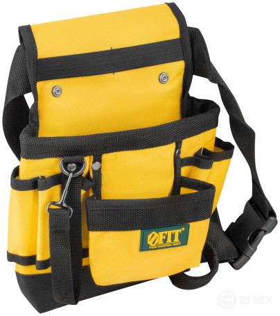 Пояс для инструмента одинарный, полиэстер, 9 отделений, 2 петли для инструмента