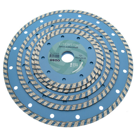 Diamond turbo disc 125x22.23 mm, LiteWerk (50/100)