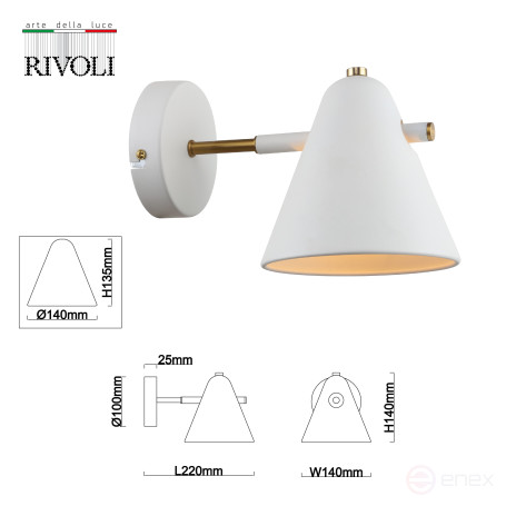 Wall Lamp Rivoli Chelsea 3141-401 Wall Lamp 1 x E14 40W Modern