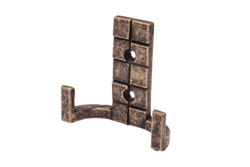 Hook meb. two-horn metal TETRIS old gold AKS