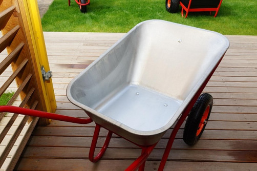 Industrialist 2-wheel reinforced wheelbarrow, 110 liters (air wheel)