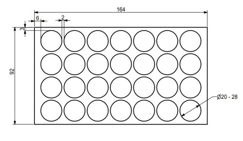 Self-adhesive plug to the eccentric anthracite flyder (20059) AKS (sheet-28 pcs.)