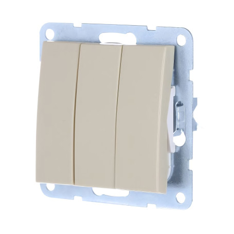 Switch 3-cl.(diagram 1+1+1 ) 16 A, 250 B (beige) LK60