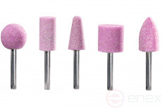Top quality electrocorundum grinding pin 20 x 32 x 40 mm, shank 6 mm, K 36, pointed arch shape