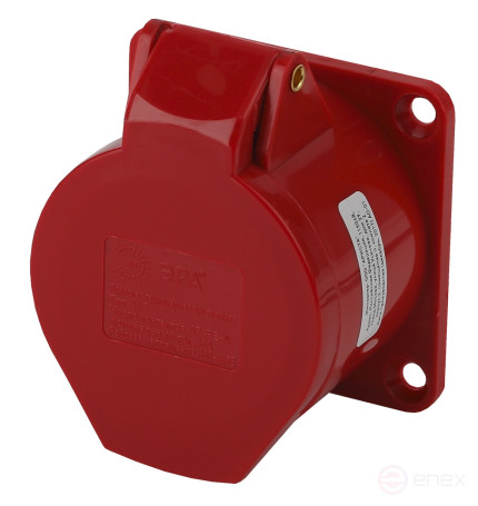 ERA socket R(IN)-16-3P-PE-N-IP44 fixed internal 415 3P+PE+N 16A 380V IP44