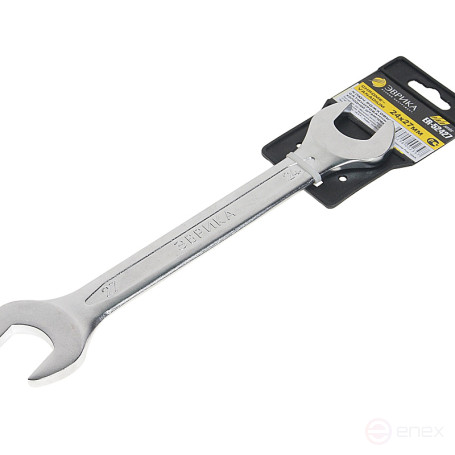 Ключ рожковый 24x27мм ER-52427 (Chrome vanadium) на держателе PRO ЭВРИКА 1/10/30