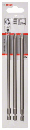 Set of 3 nozzles-bit Extra Hart PH1; PH2; PH3; 152 mm
