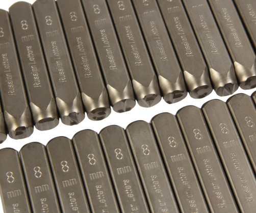 The stamps are letter Cyrillic 8mm (HRC 60+-2 degrees. DIN 1451) JTC