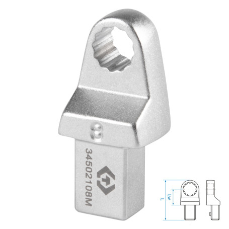 Folding nozzle of the "FIT" series, 8 mm, 9x12 mm KING TONY 34502108M