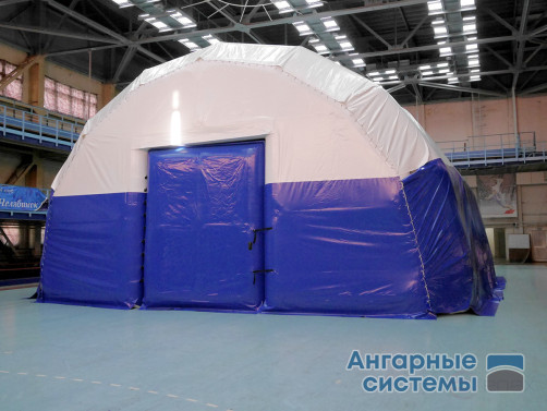 PVC pneumatic frame hangar garage with swing gates