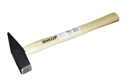 Locksmith hammer 500 grams with a wooden handle