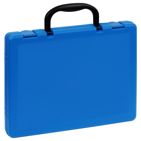 Briefcase 1 compartment STAMM, A4, 275*365*50mm, snap-on, blue