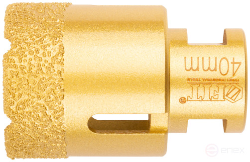 Коронка кольцевая для УШМ, М14, по керамограниту, камню и кафелю алмазная, вакуумное спекание 40х60 мм