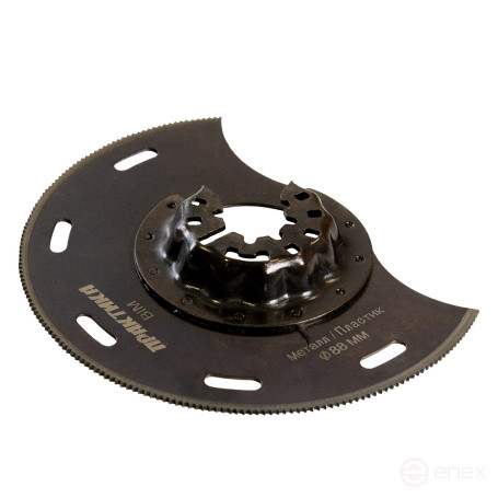 Насадка для МФИ ПРАКТИКА отрезная полукруг, BiM, по металлу и дереву, 88 мм, мелкий зуб (240-232)