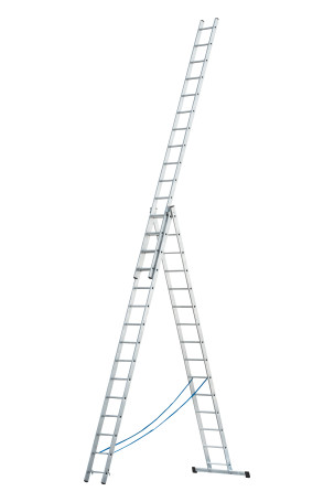 Three-section aluminum ladder, 3 sections of 15 steps AL 3x15 P80