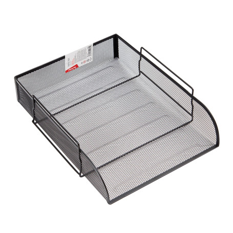 Berlingo horizontal paper tray "Steel&Style", metal, black