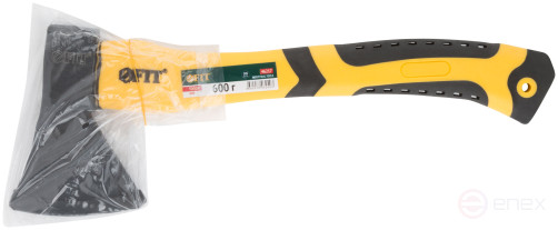 The axe is forged reinforced steel, reinforced fiberglass handle, anti-vibration pads 600 gr.