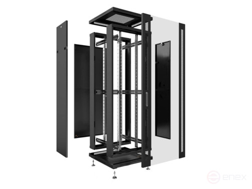 Шкаф телекоммуникационный Ripo 276080PM/B 19" напольный 27U 600х800 черный дверь перф.