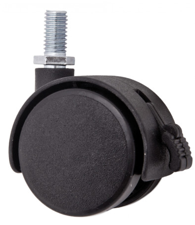 Wheel meb. plast. d50 with M8 screw with torm., black AKS