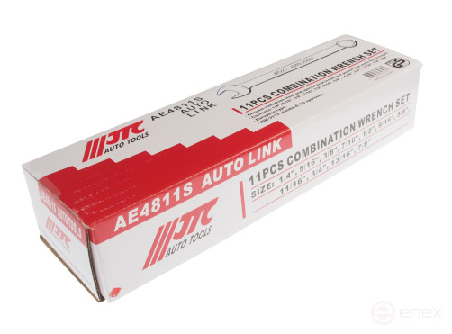 Набор ключей комбинированных 1/4”-7/8” 11 предметов в планшете JTC