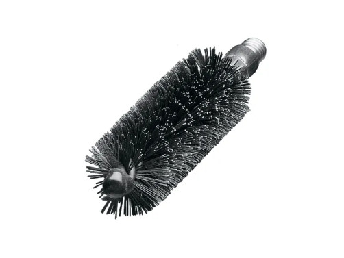 IBGD brush ruff, 160*100 mm, diameter 75 mm, double spiral, straight steel wire STA 0.40 mm, fit W1/2"