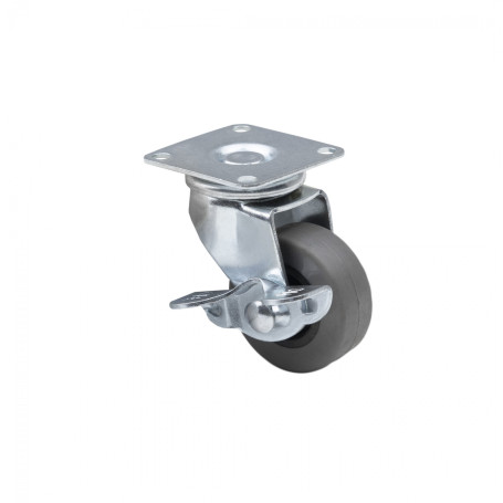 Wheel meb. d40 h58 with a platform with a cut.rim with torm., grey AKS