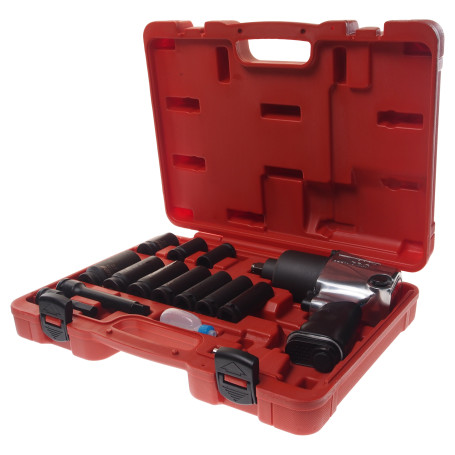 Tire fitter set of 15 items in a case, includes a pneumatic wrench JTC-3202 - 1/2" 624 n/m JTC /1