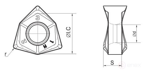 WNMU080608 YP752 Пластина твердосплавная ИПК