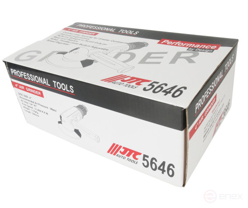 Машинка пневматическая шлифовальная 11000об/мин., 90PSI, диск 4", штуцер 1/4", длина 226мм JTC