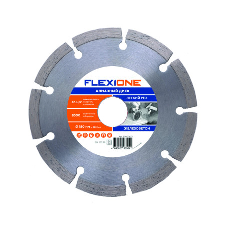 Diamond disc with segmented edge 180x22.2 (Reinforced Concrete) Flexione