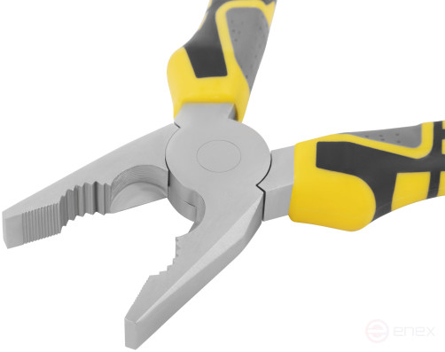 Плоскогубцы комбинированные "Смарт", трехцветные прорезиненные ручки, никелевое покрытие 200 мм