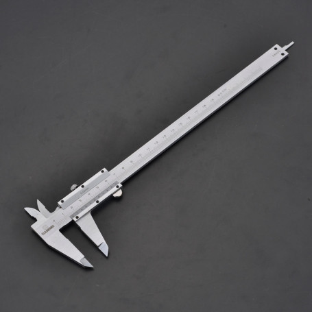 Caliper, tool steel, plastic case, 200 mm.// HARDEN