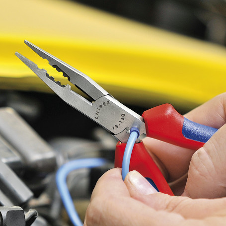 Плоскогубцы электрика для монтажа проводов, рез: провол. ср. Ø 2.5 мм, твёрд. Ø 1.6 мм, L-160 мм, хром, 2-к ручки