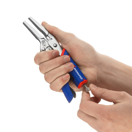 Fixing pliers with long noses 165mm prof WP231075 WORKPRO