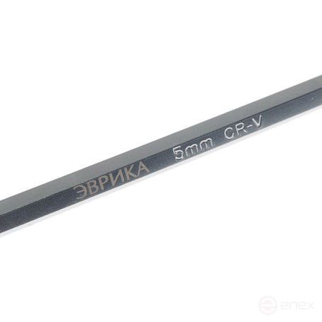 Ключ шестигранный 5мм ER-76405XL: Г-образный экстрадлинный ЭВРИКА /1/12/84