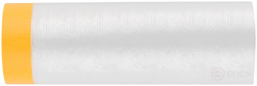 Clever Cover: укрывная пленка с золотистой малярной лентой, статически заряжена, 7 мкр., 270 см х 17 м