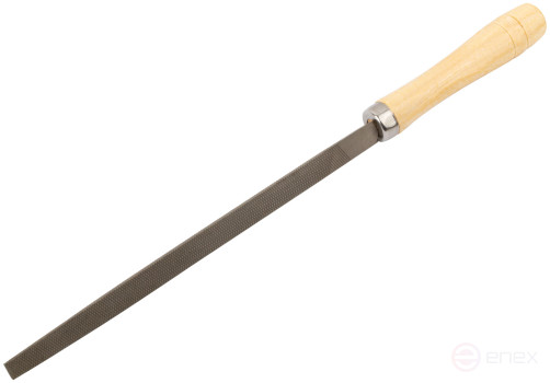 File, wooden handle, triangular 200 mm
