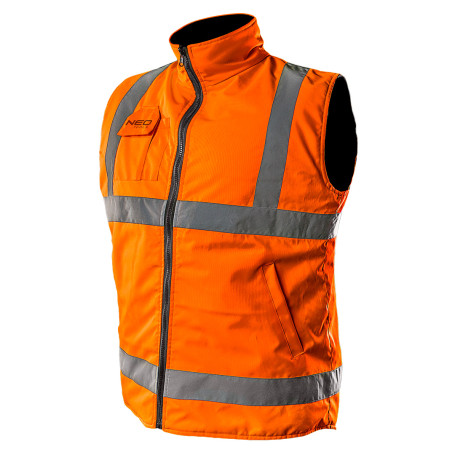 Work vest , double-sided, one side reflective, size XL