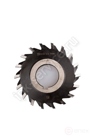 Trekhstor disc milling cutter. straight tooth 80x08x27 Z=18 P6M5