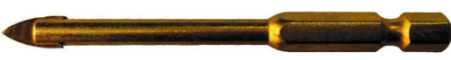 Tile and glass drill bit, 4 mm hex shank