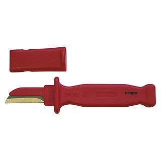VDE cable cutting knife, straight blade 40 mm
