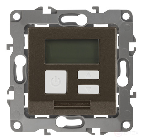12-4111-13 ERA Thermostat universal 230V-Imah16A, IP20, Era 12, bronze