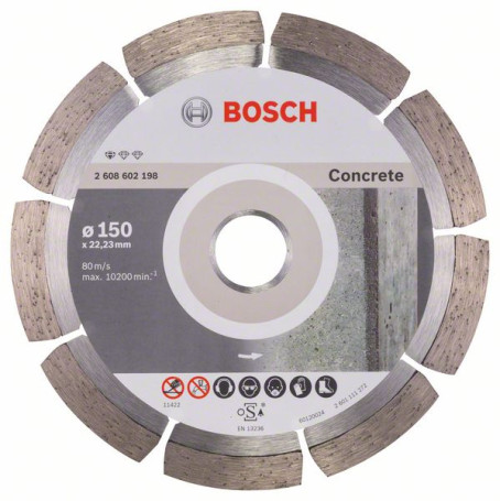Алмазный отрезной круг Standard for Concrete 150 x 22,23 x 2 x 10 mm, 2608602198