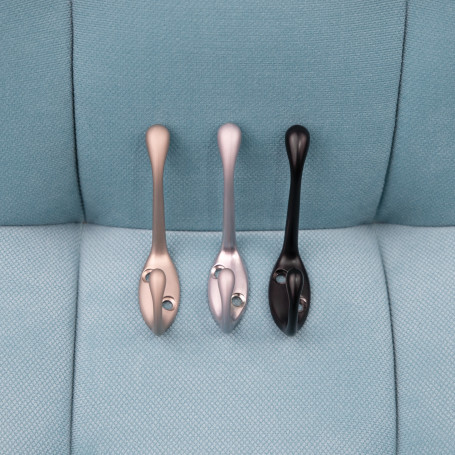 Крючок меб. двухрожковый мет. VIOL сатин AKS