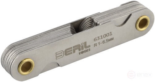 BERIL radius template No. 1 (1.0 - 6.5 mm)
