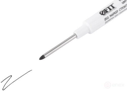 Маркер строительный перманентный, тонкий, удлиненное перо, черный