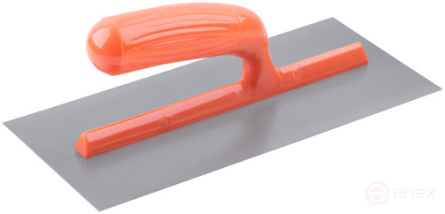 Steel ironer with plastic handle, 280x130 mm, flat